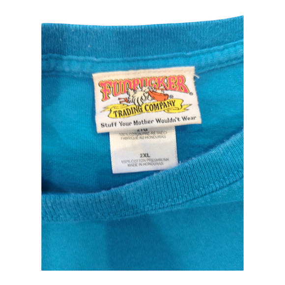 Vintage Retro Blue Fudpucker  Bar & Grill  T-Shirt Sz  2xl 2x - Picture 3 of 7